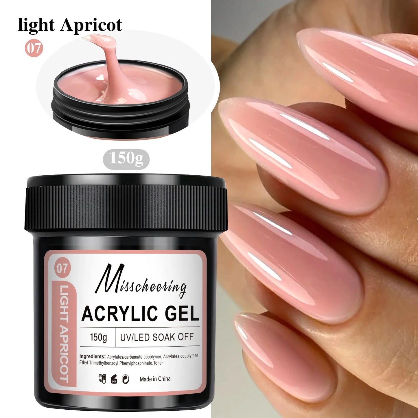 150g Transparent Nail Extension Gel Jelly White Light Pink Acrylic Nail Art UV LED Gel Semi Permanent Varnish Extension Tool Tri Light Beauty
