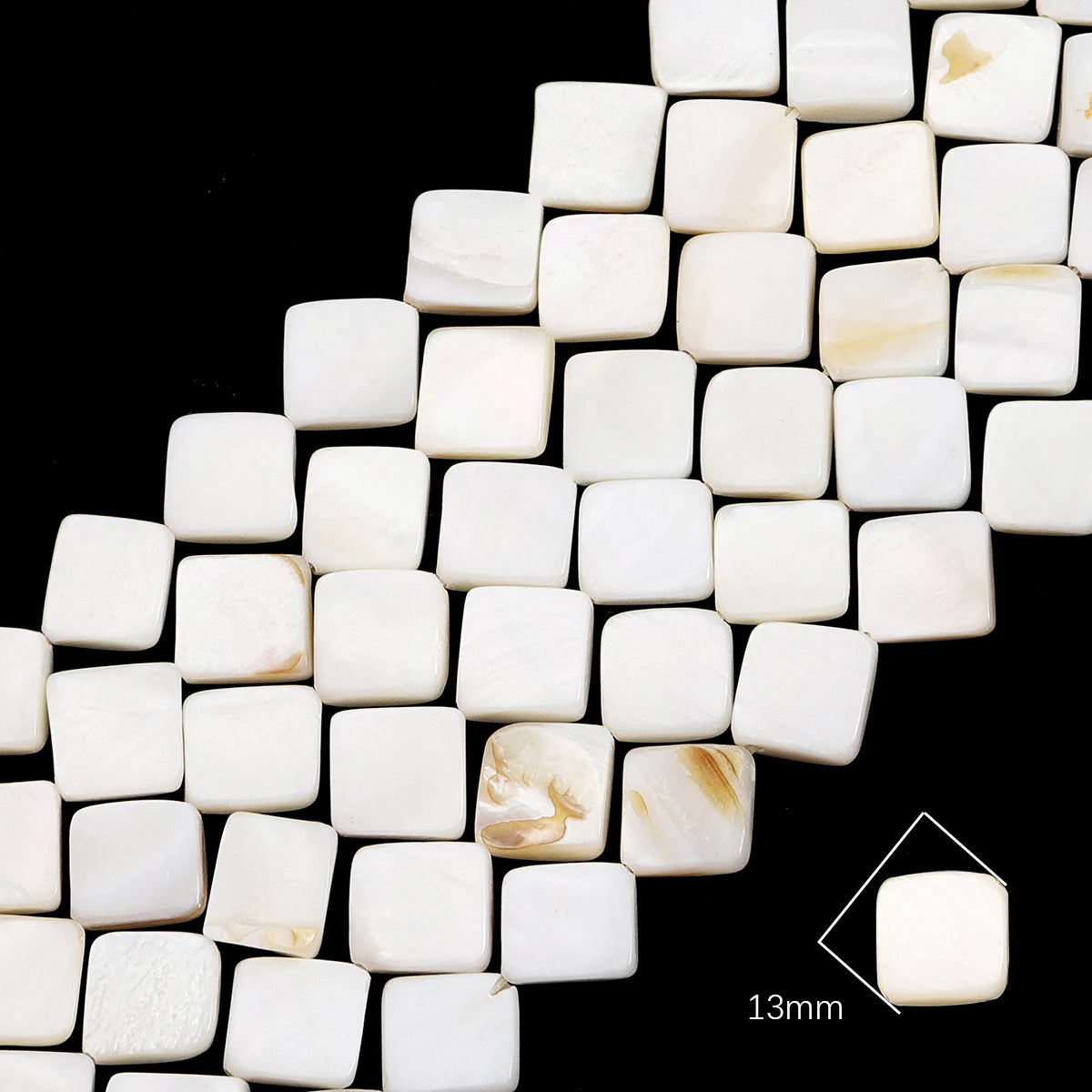Natural Shell Beads Mother of Pearl Love Star Oval Round Flat Loose Spacer Beads for Jewelry Making DIY Charm Bracelet Necklace Pi-Mart
