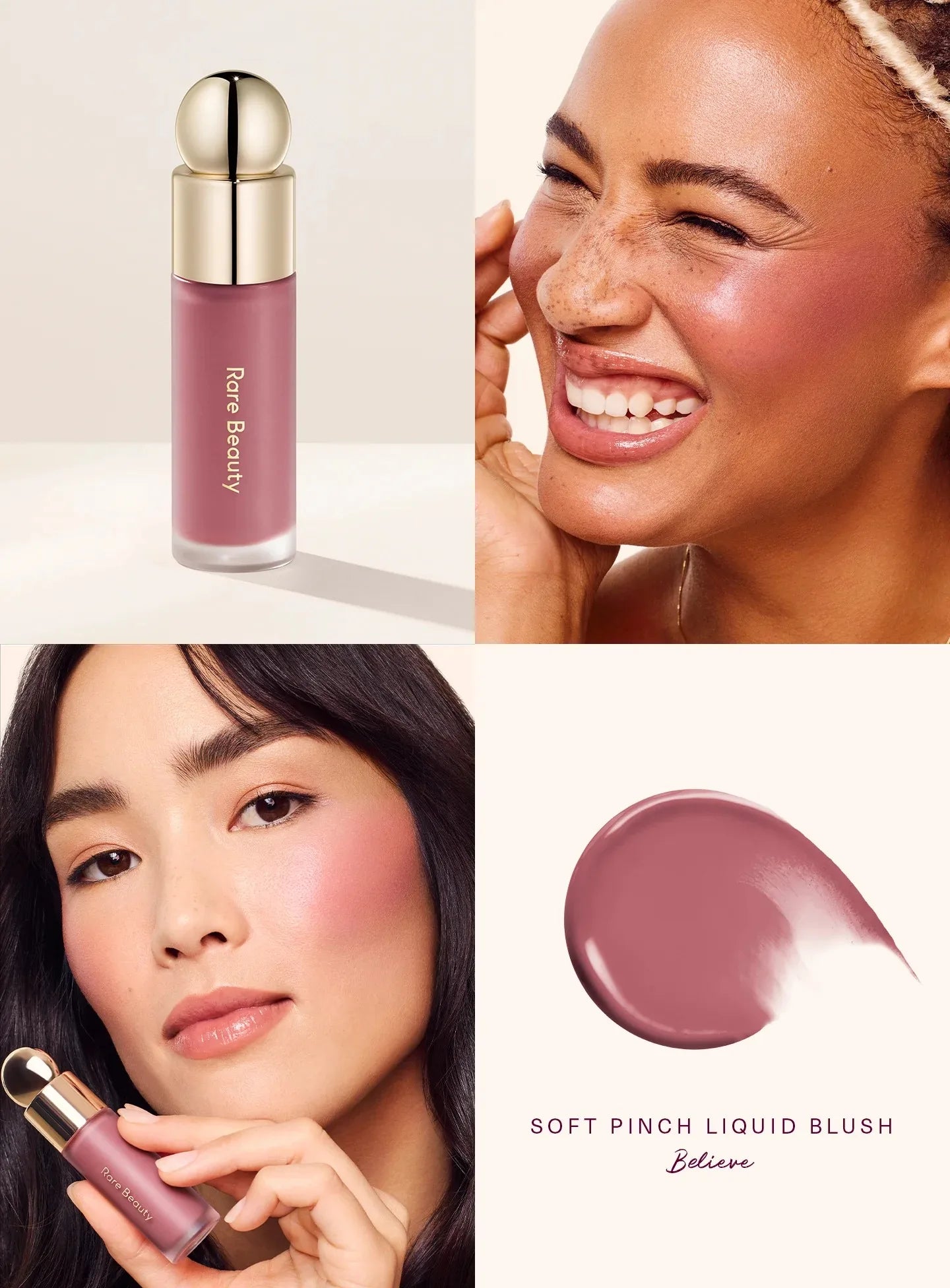 Rare Beauty Soft Pinch Tinted Lip Oil Stain Lip Gloss Delight Hope Happy Wonder Liquid Blush Makeup Cosmetics Face Eye Blusher Pi-Mart