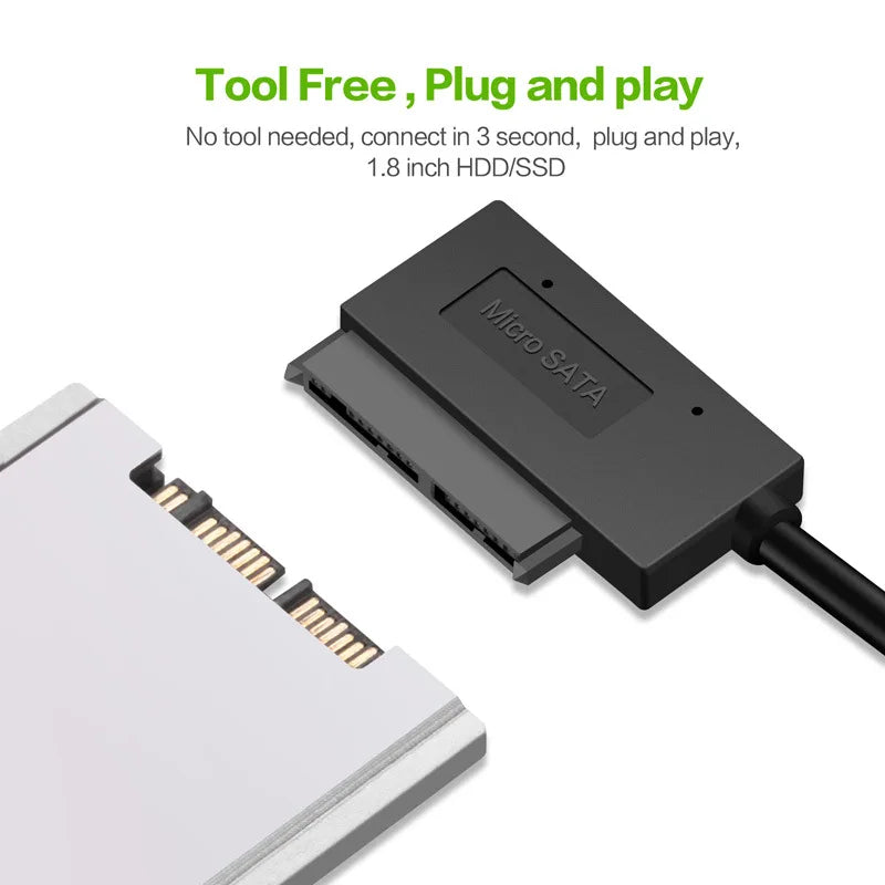 SATA to USB 3.0 / 2.0 Cable Up to 6 Gbps for 2.5 Inch External HDD SSD Hard Drive SATA 3 22 Pin Adapter USB 3.0 to Sata III Cord Pi-Mart