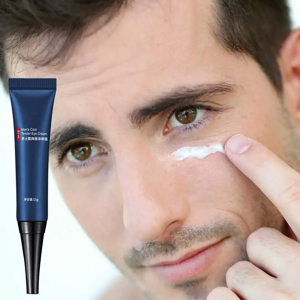 Men Eye Cream Caffeine Hyaluronate Cool Eye Gel Moisturizing Under Eye Cream For Dark Circles Puffiness Fine Lines Eye Care Pi-Mart