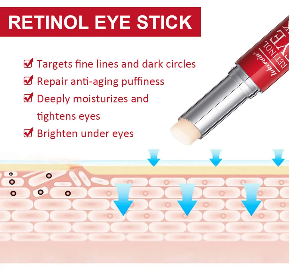 Retinol Eye Cream Lightening Dark Circles Firming Skin Instant Eye Repair Serum Stick for women Women Eyes Care Pi-Mart