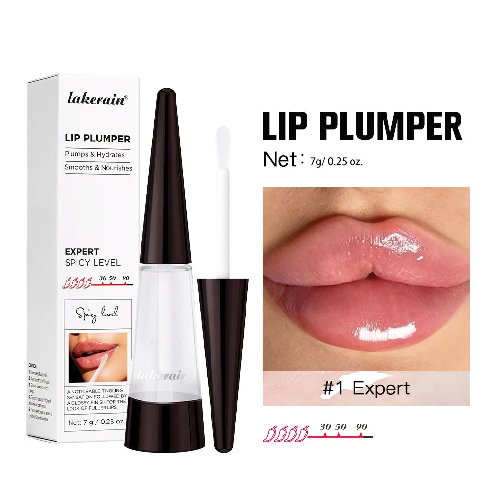 Lakerain Instant Lip Plumper Gloss Oil Lip Long-Lasting Moisturizer Volume Boosting Lip Oil Volumizing & Hydrating Non-Dry Plump Pi-Mart