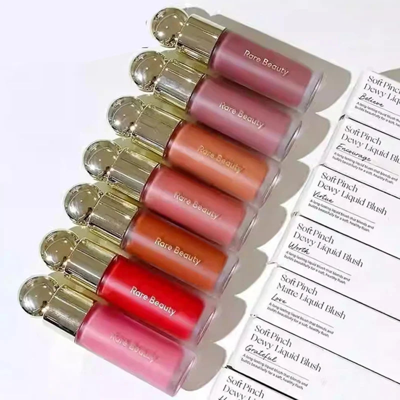 Rare Beauty New Product Frost-to-powder Mashed Potato Matte Air Cushion Blush Cream Liquid Blush Long-lasting Lipstick Lip Gloss Tri Light Beauty