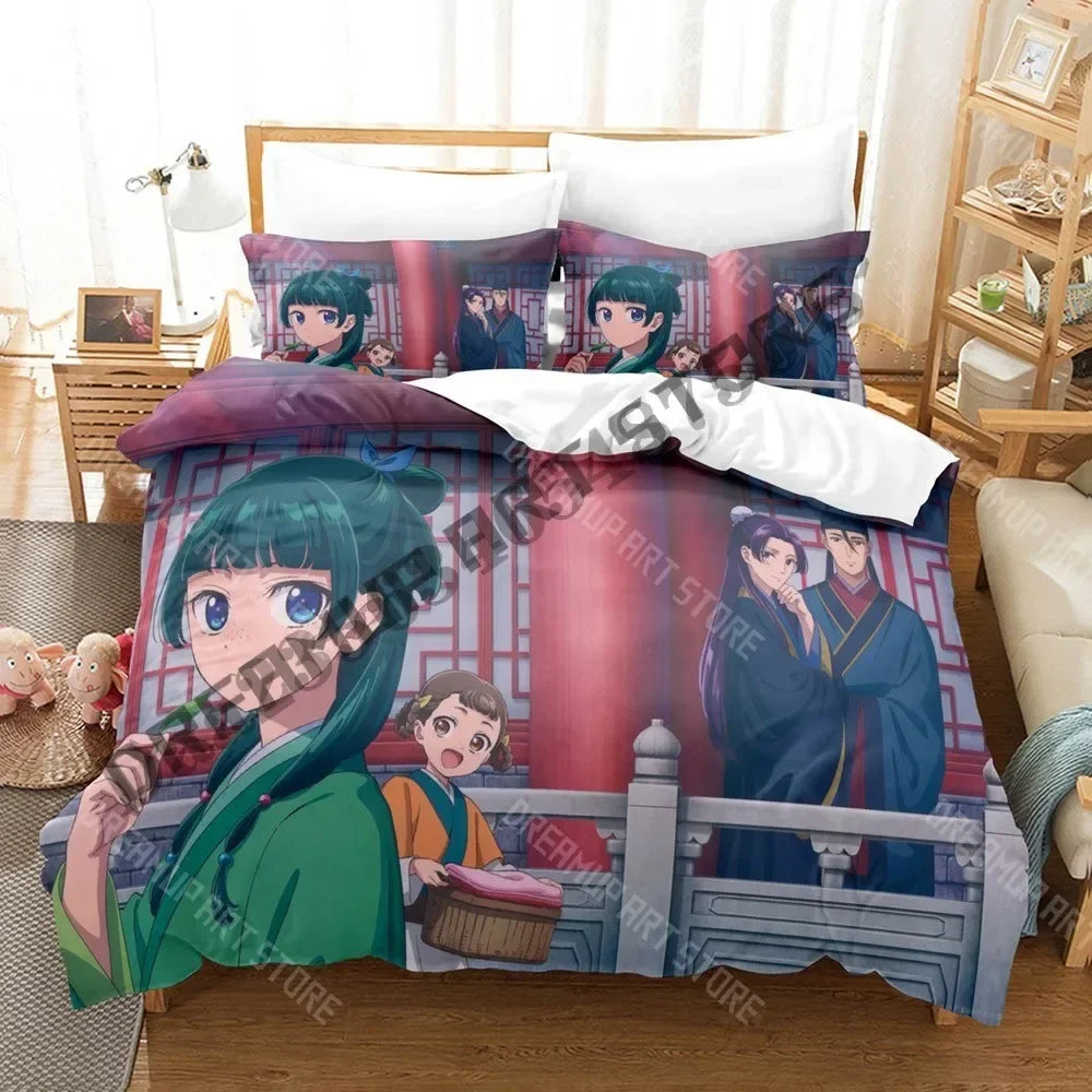 3D Print Apothecary Diaries Bedding Set Single Twin Full Queen King Size Bed Set Adult Bedroom Duvetcover Sets Anime Bed Sheet LadyShow.Store