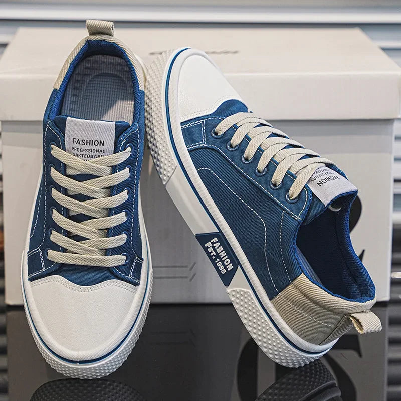 2026 New Summer Men's Breathable Versatile Skateboarding Shoes Men's Soft Bottom Casual Sports Trend Fashion Canvas Shoes 48size Pi-Mart