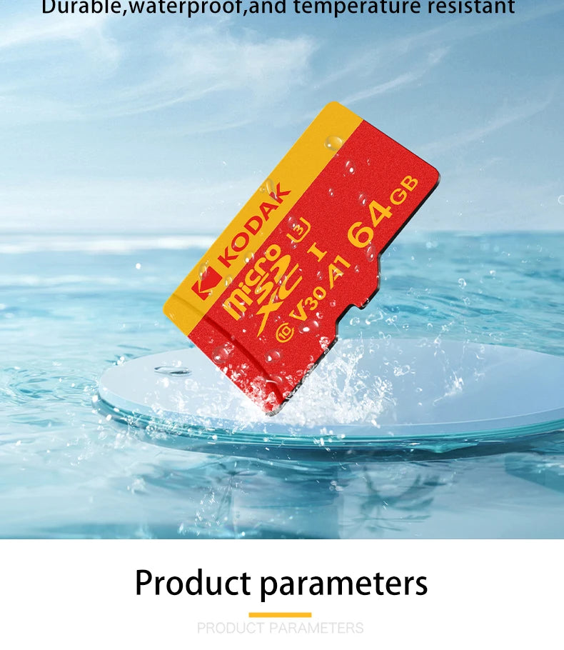 KODAK 128GB Micro SD Card U3 V30 256GB 64GB 32GB 4K High Speed TF Card for Phone Camera Drone Original TYPE-C Reader Pi-Mart