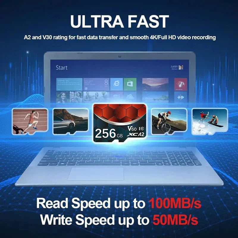 Lenovo 2TB Memory Card 128GB Class 10 V30 TF Card 1TB Mini SD Card 512GB High Speed TF SD Card 256GB For Nintendo Switch Camera LadyShow.Store