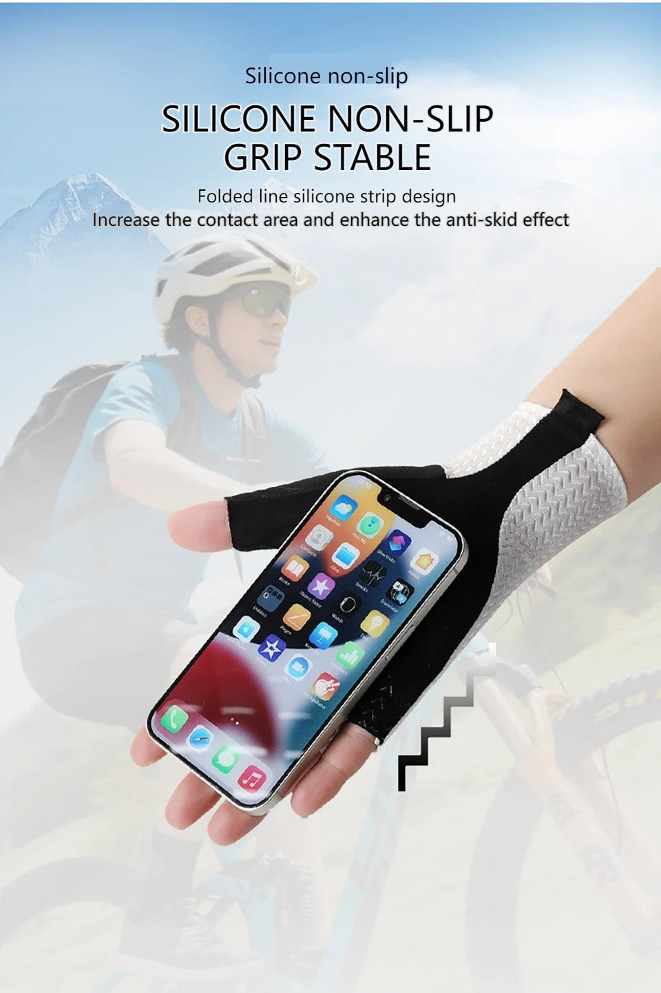 GTUBIKE Summer Breathable Half Finger Cycling Gloves Ultralight Road Bike Gloves Anti-Slip Silicone Pad Cooling Sport Gear Pi-Mart