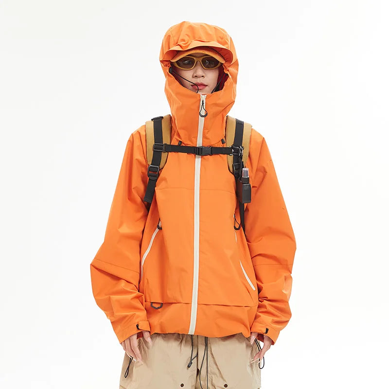 New Men Waterproof Hiking Jacket Women Windproof Sports Coat High Quality Hooded Jacket Outdoor Ride Climbing Running Jacket LadyShow.Store