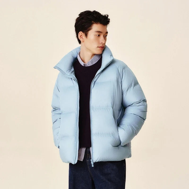 Semir Down Jacket Men Women 2026 Winter New Light Short Coat Three-Proof Thermal Puffer Coat Couple Top Trendy Down Jacket LadyShow.Store