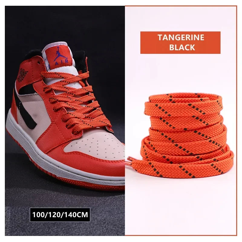 Classic Shoelaces for Sneakers Flat Mixed-colors Shoe laces AF1/AJ Shoelace Elastic Laces Shoes 100/120/140CM Strings 1Pair Pi-Mart