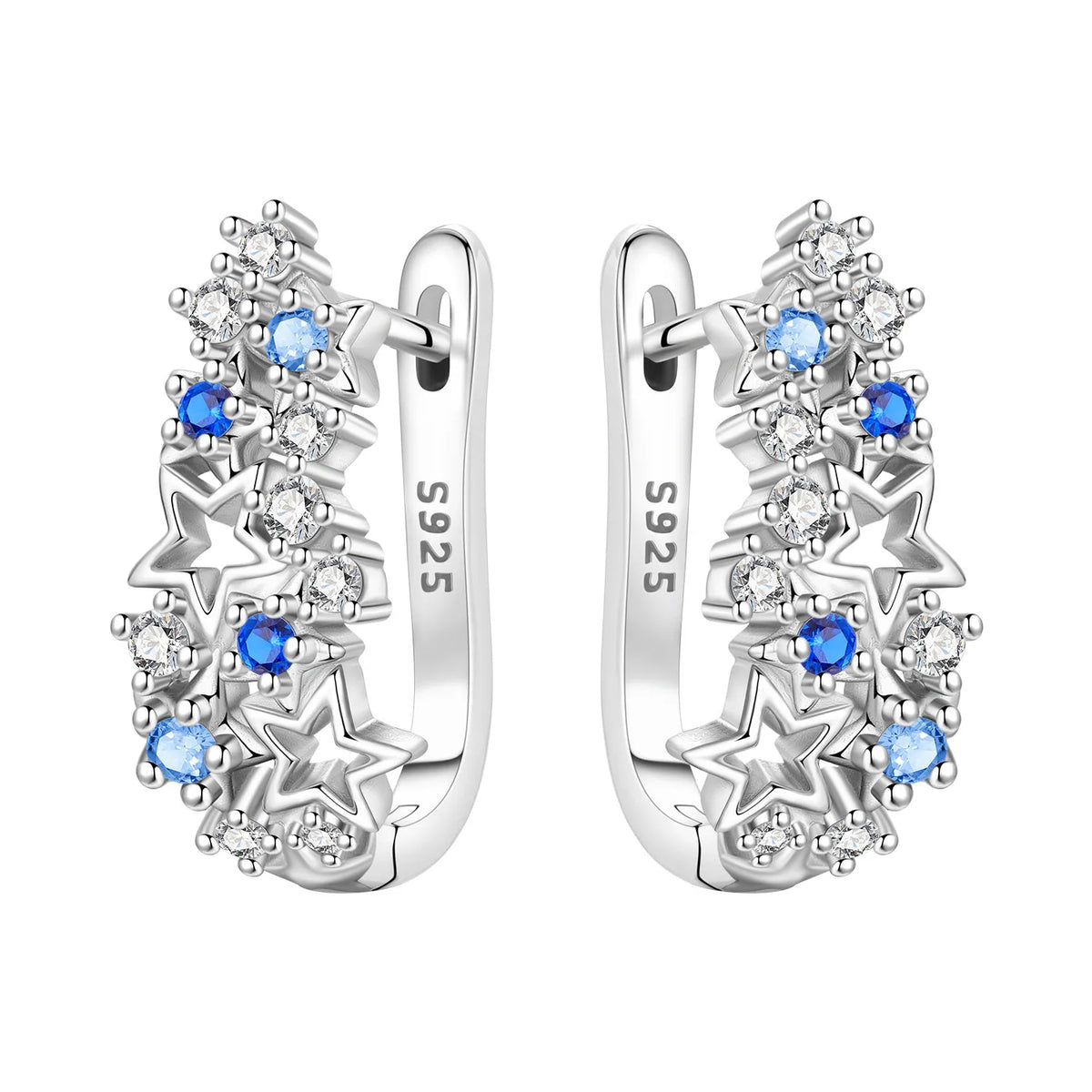PANPOKI S925 Sterling Silver Purple Zircon Series Earrings Hoop Earrings For Women Jewelry Original Party Trendy Gifts Pi-Mart