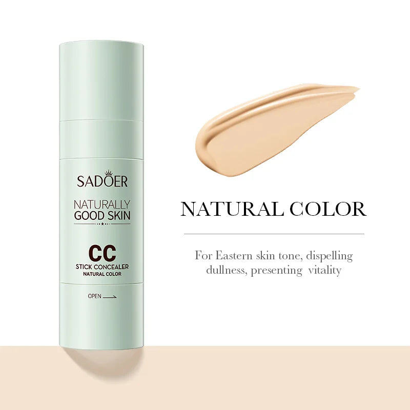 SADOER Concealer CC Stick Concealer Not Take Off Makeup Waterproof Consolidation Moisturizing Makeup Concealer Tri Light Beauty