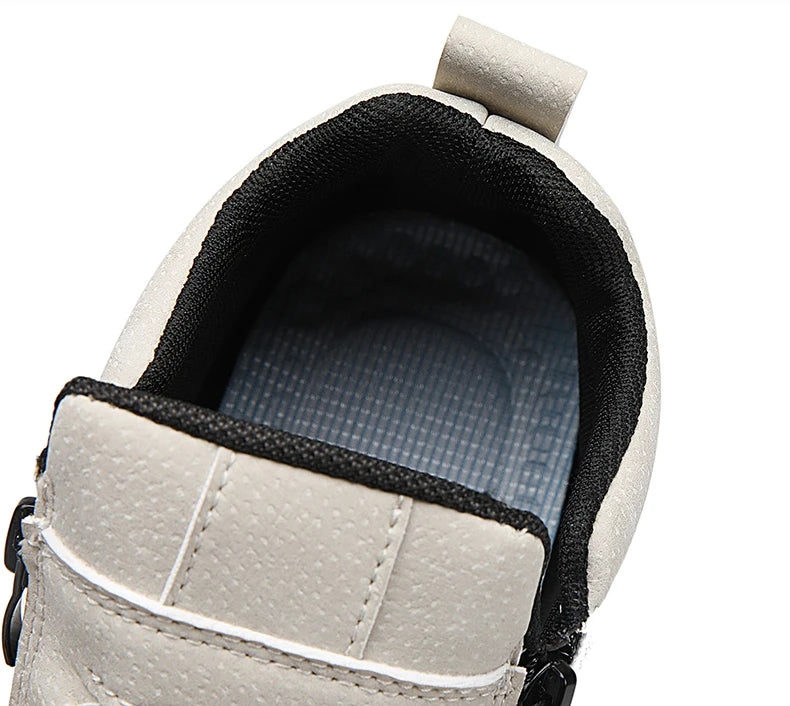 Men's Casual Shoes Side Zipper Short Boots Versatile Flats Bottom Trbottomyy Fashion Pu Leather Men's Shoes Spring Suitable for Outdoor Sports Pi-Mart