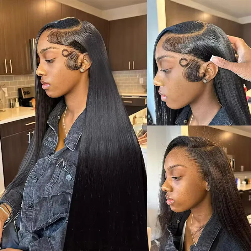 100% Malaysia Human Hair 13x6 Bone Straight Lace Front Human Hair Wigs 30 Inch 13x4 Lace Frontal Wig for Women Pre Plucked LadyShow.Store