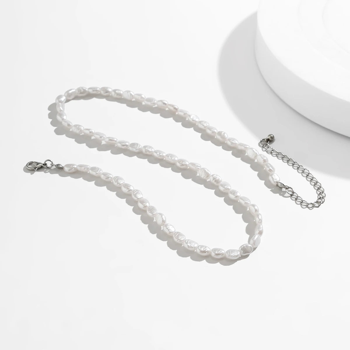 New Fashion Simple Faux Pearl Choker Necklace for Women Vintage Elegant Beaded Temperament Necklace Wedding Party Jewelry Gifts Pi-Mart