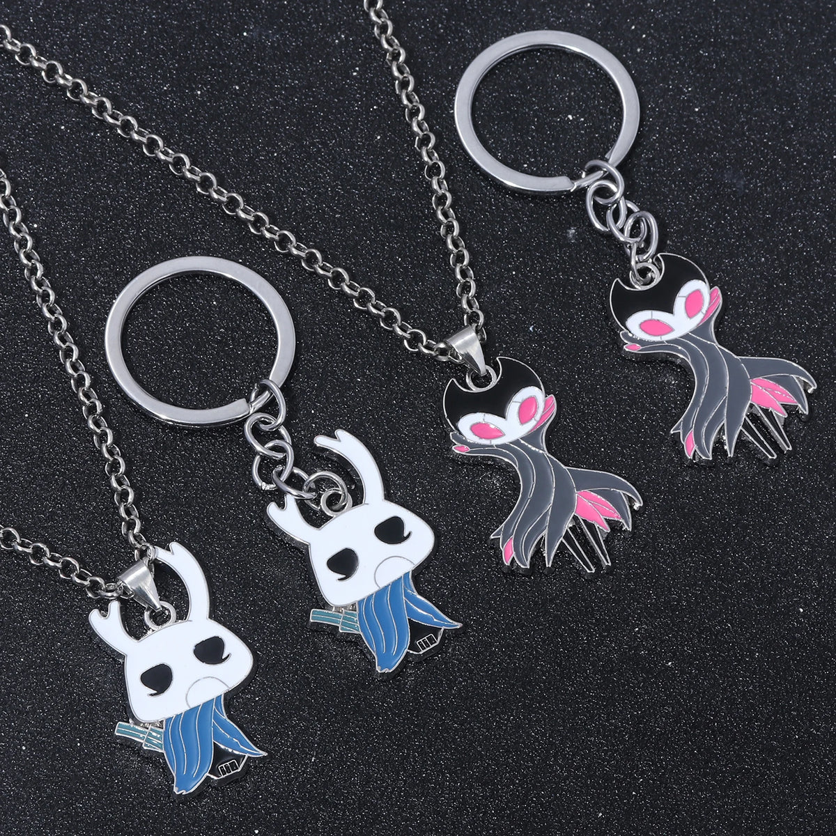 Game Hollow Knight Keychain The Grimm Theater Master Metal Keychain Pendant Game Peripheral Jewelry Unisex Keychain Pendant Pi-Mart