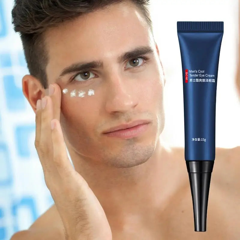 Men Eye Cream Caffeine Hyaluronate Cool Eye Gel Moisturizing Under Eye Cream For Dark Circles Puffiness Fine Lines Eye Care Pi-Mart