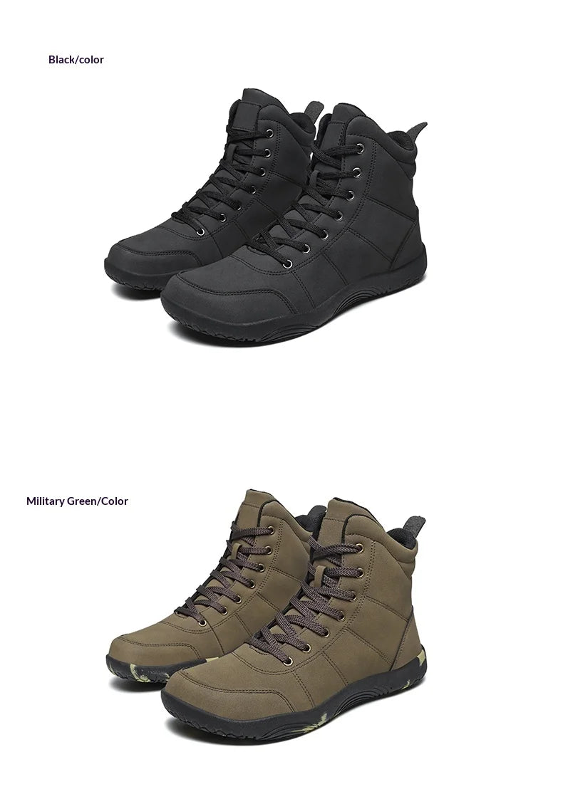 2026 New Unisex Sports Shoes Lightweight And Non Slip Walking Shoes Comfortable High Top Solid Color High-Quality Hiking Shoes Pi-Mart