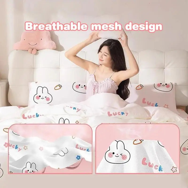 New Disposable 3/4-Piece Bedding Set, Thickened Disposable Bed Sheets Duvet Covers Pillowcases For Hotel Travel Camping Use Pi-Mart