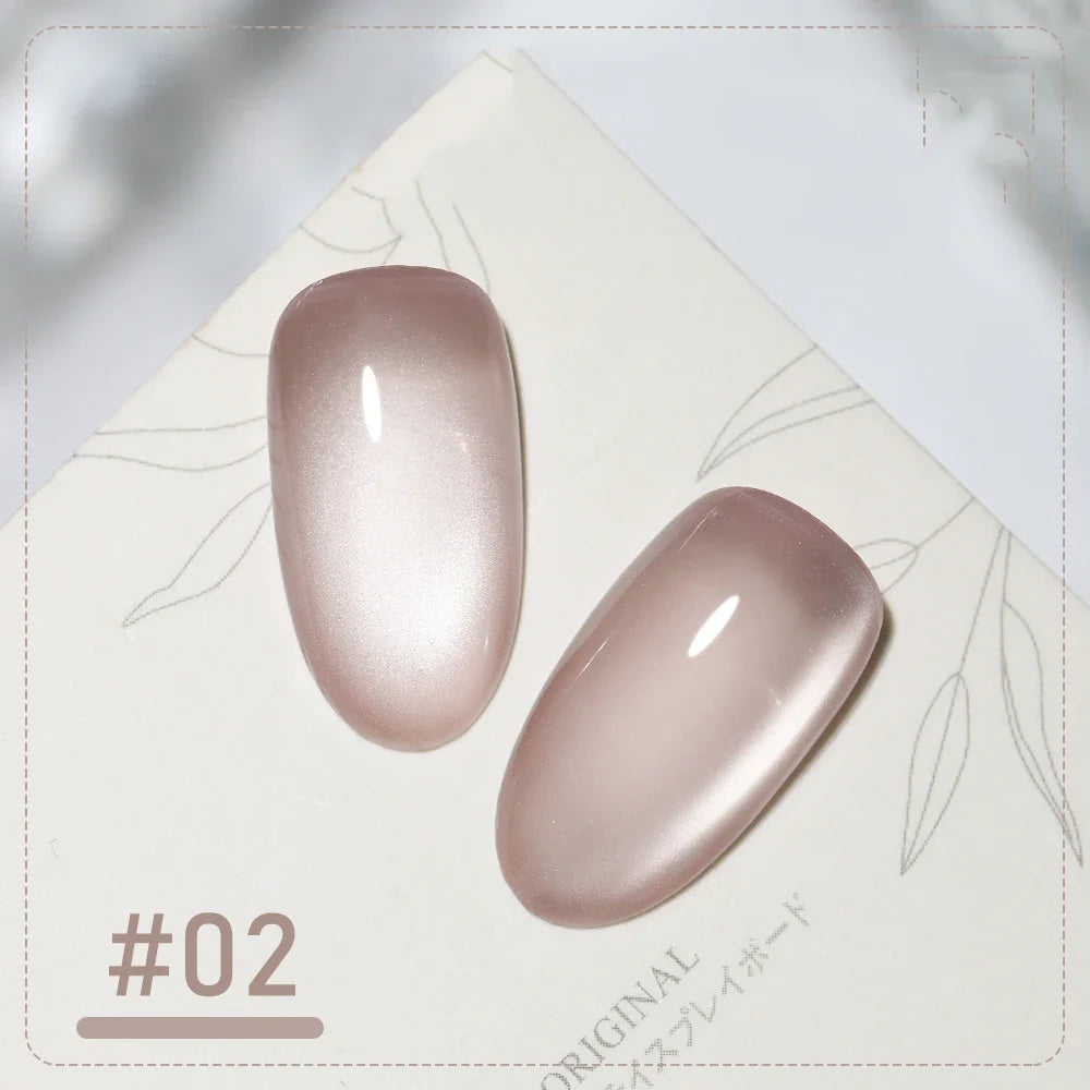 5g/Bottle White Moonlight Nail Cat's Eye Gel Magnetic Satin Gel Polish 9-Colors Soak Off Glitter Phototherapy Manicure Varnish Tri Light Beauty