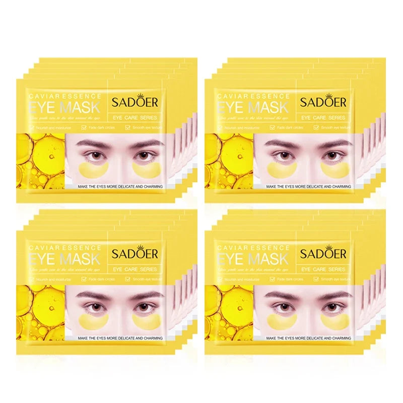 5/10/20 Pairs SADOER Crystal Collagen Eye Mask Anti Dark Circles Removal Eyes Bags Moisturizing Eye Patches for Eyes Skin Care Tri Light Beauty