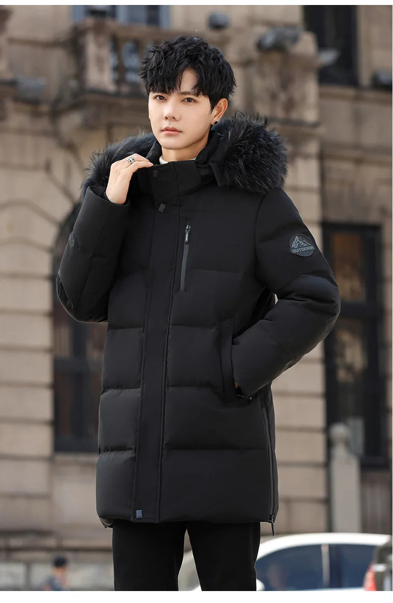 High Brand White Goose Down Jacket Coat Parka Men's Clothing Winter Padded Puffer Jackets Luxury Hooded Padding Outerwear HWY309 Pi-Mart