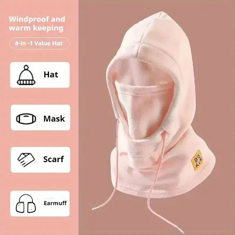 Winter Warm Hat with Mask and Neck Warmer 3-in-1 Windproof Balaclava for Men Women Masked Hat Cycling Cold Weather Protection LadyShow.Store
