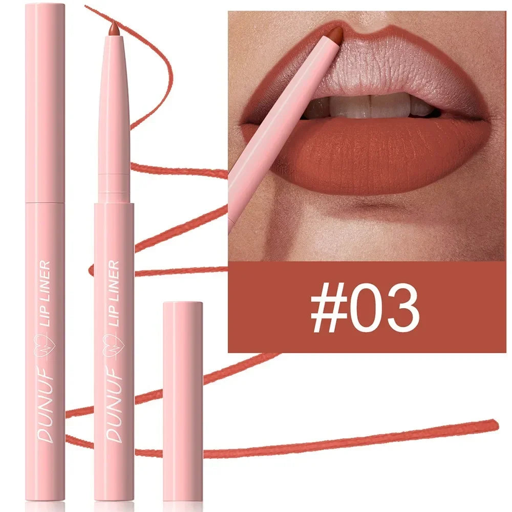 Lip Liner Pencil Long-Lasting Matte Creamy Plumping Lip Stain Waterproof Natural Nude Brown Slim Lip Liner Makeup Pi-Mart
