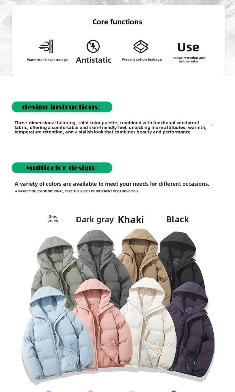 Brand Luxury Women's Winter Down Jacket Coats Parkas Woman Clothes Hooded Cotton Padded Puffer Jackets Bread Outerwear HXY275 Pi-Mart