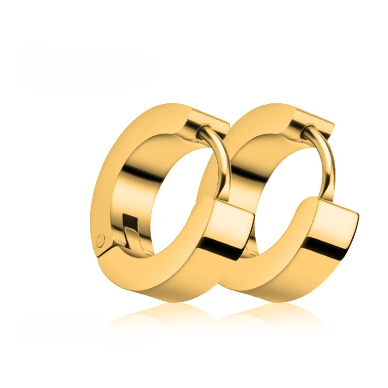 1 Pairs Fake Ear Clip Hoop Earrings for Men and Women Stainless Steel Painless Non Piercing Fake Earrings Jewelry Gifts Pi-Mart