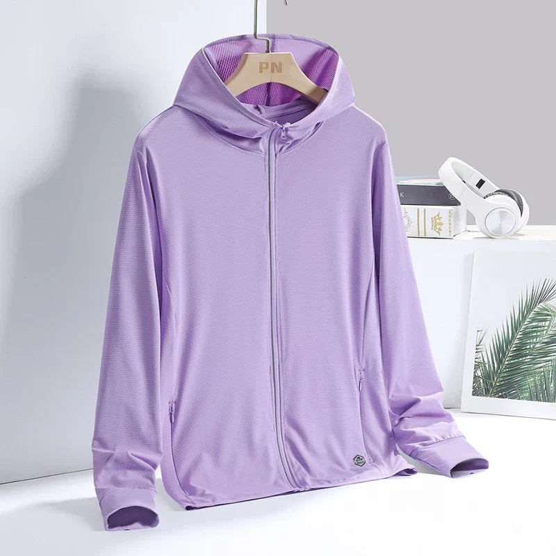 YJKVUR Unisex Summer New UPF 50+ UV Sun Protection Hoodie Jacket Men Women Lightweight Hiking Outdoor Long Sleeve Sun Shirt Coat LadyShow.Store