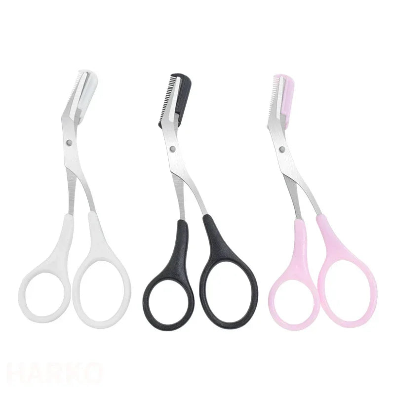 Eyebrow Trimmer Scissor Beauty Products for Women Eyebrow Scissors with Comb Beauty Scissors  Stainless Steel Makeup Accessories Tri Light Beauty