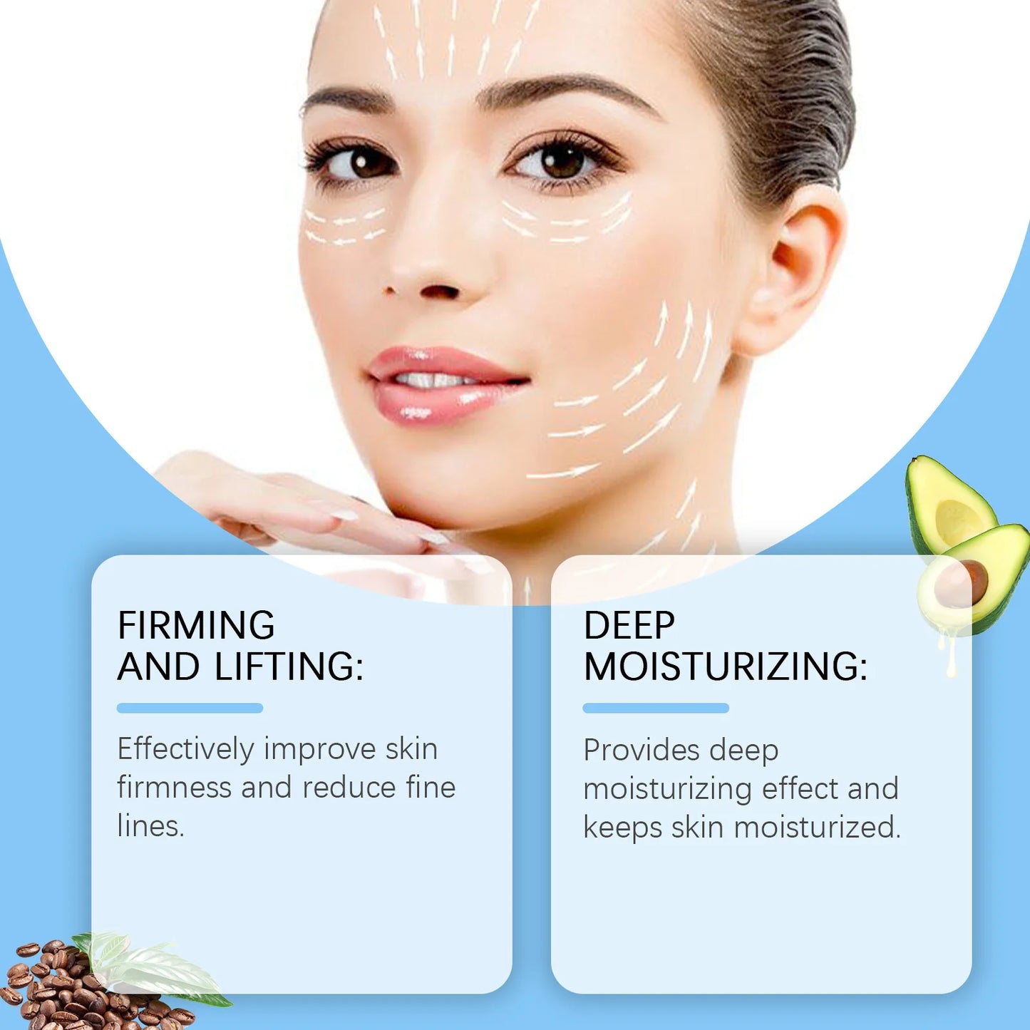 Hyaluronic Acid Cream Shrink Pores Anti Wrinkle Nourishing Hydrating Improve Dryness Remove Fine Lines Moisturizing Facial Cream Pi-Mart