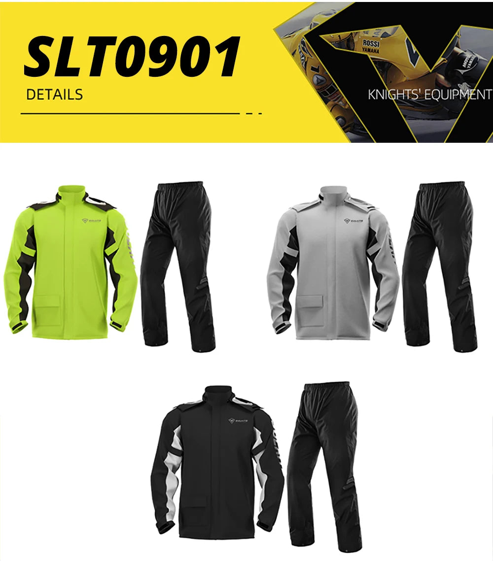 Motorcycle Raincoat Suit Rainstorm Prevention Jacket Pants Camping Hiking Fishing Raincoat Moto Raincoat Motorcyclist Rider Rain Pi-Mart
