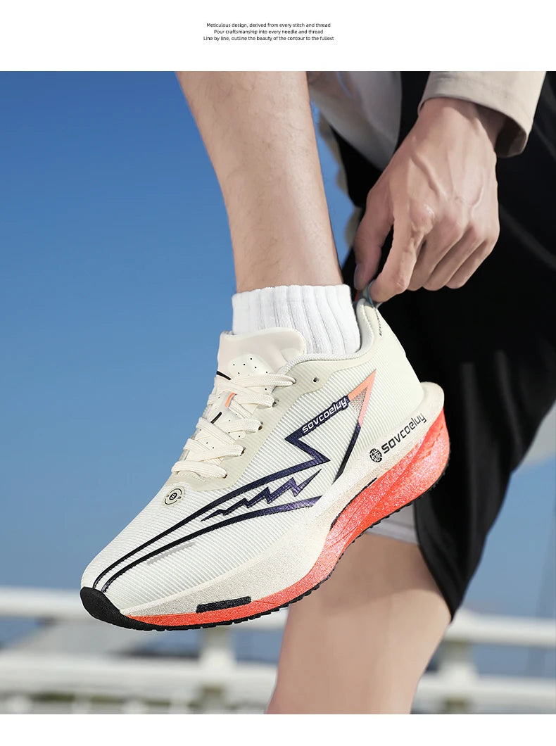 2026 Running Shoes Carbon Board Marathon Men Sports Breathable Lightweight Women's Comfy Athletic Antiskid Sneakers Casual New Pi-Mart