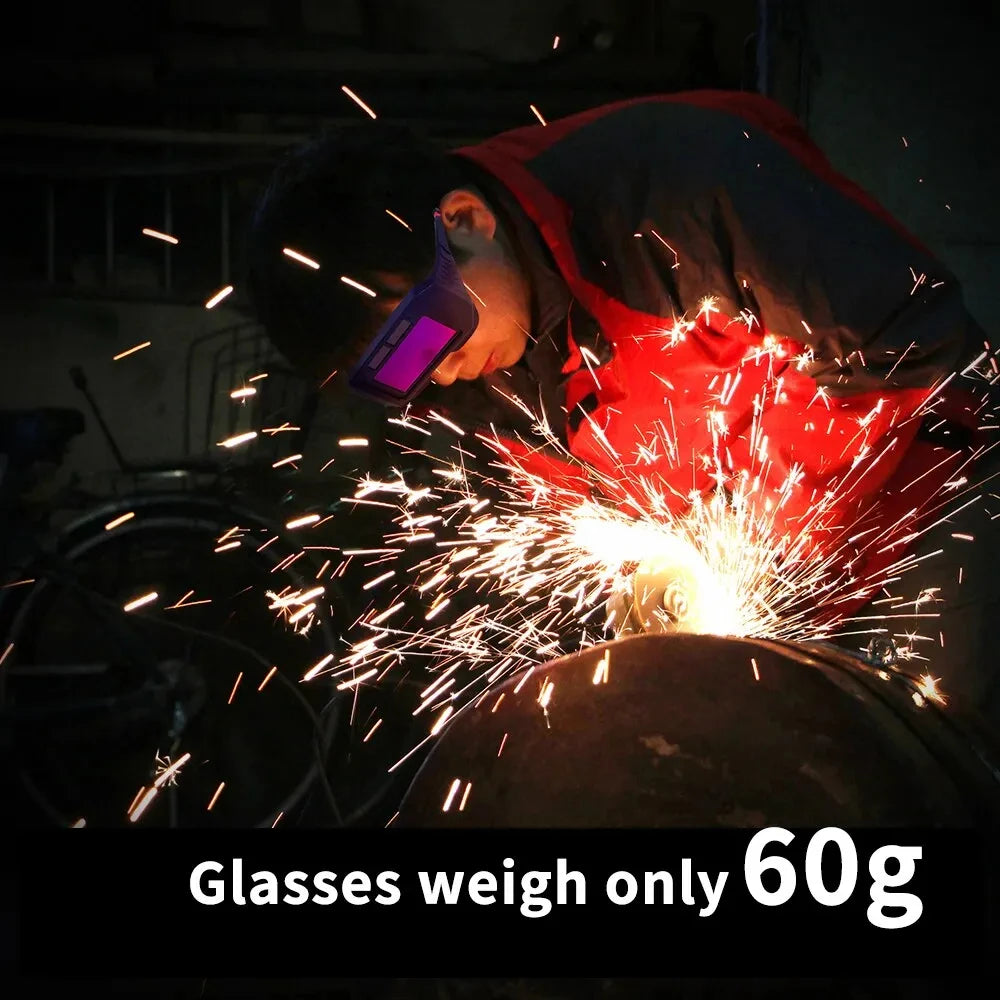 Solar Powered Welding Helmet Auto Darkening Welding Goggles LCD Welder Glasses for TIG MIG MMA Plasma Welder Glasses Pi-Mart