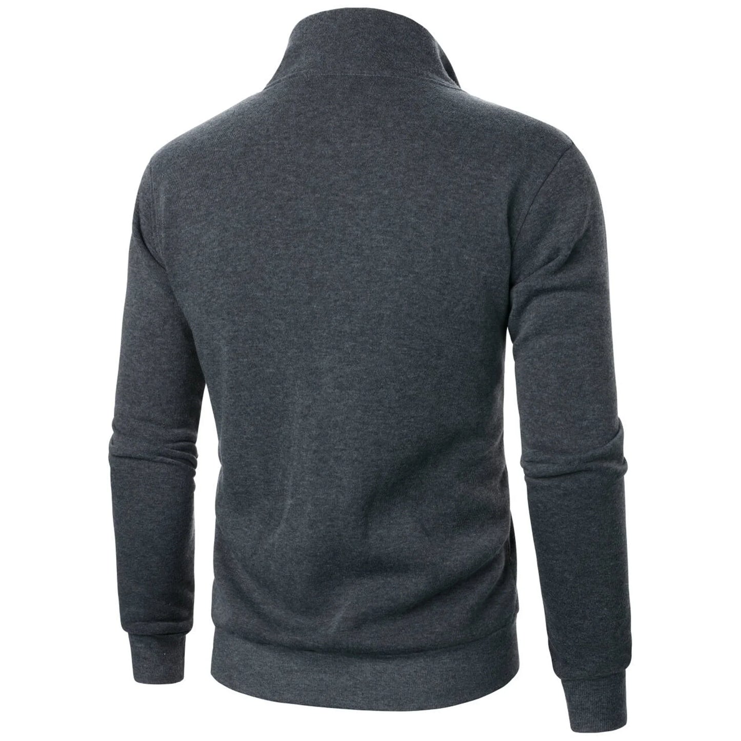 Men's casual sports zipper stand up collar jacket, men's solid color top LadyShow.Store