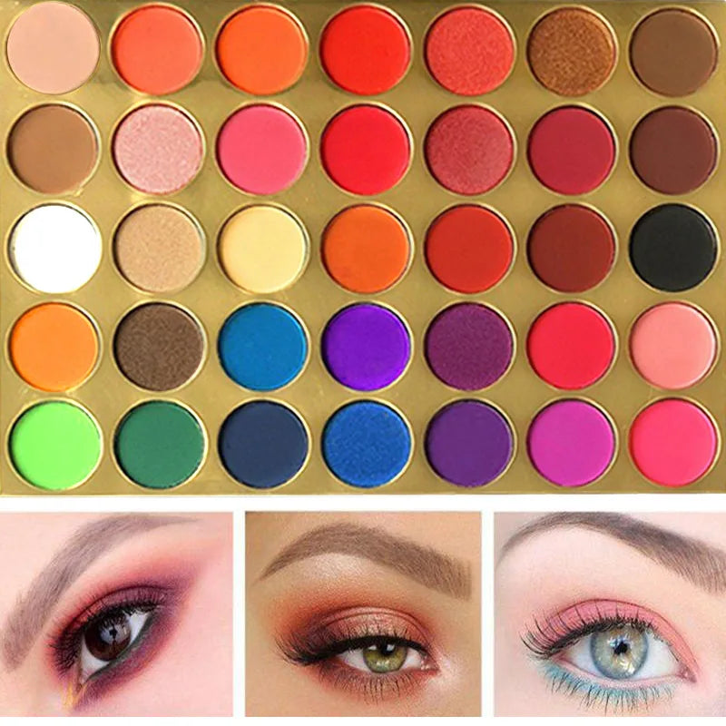 35 Color Eyeshadow Tray Daily Makeup Matte Lasting Nightclub Eyeshadow Pearl Fine Shimmer Waterproof Is Not Easy To Faint Pi-Mart