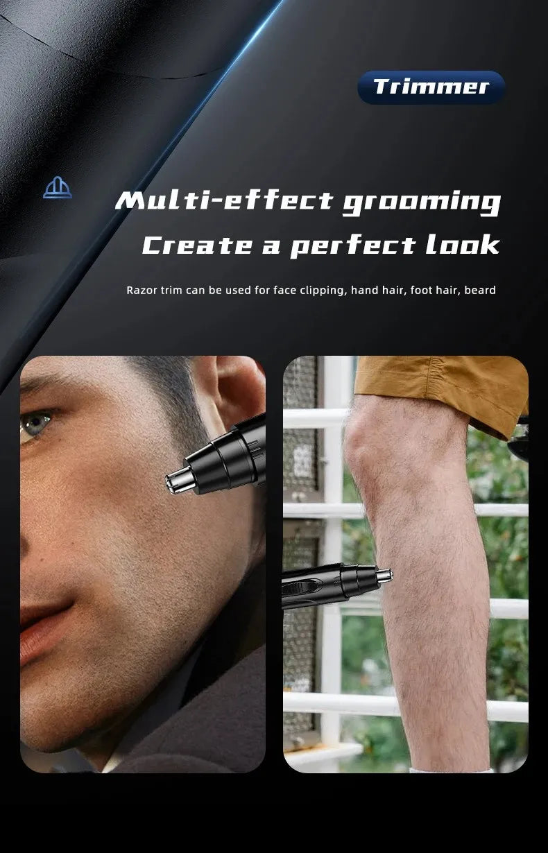 Electric Nose Hair Trimmer Safe Not To Hurt The Nose Not Stuck Hair Multifunctional Shaving Nose Hair Electric Eyebrow Trimmer Pi-Mart