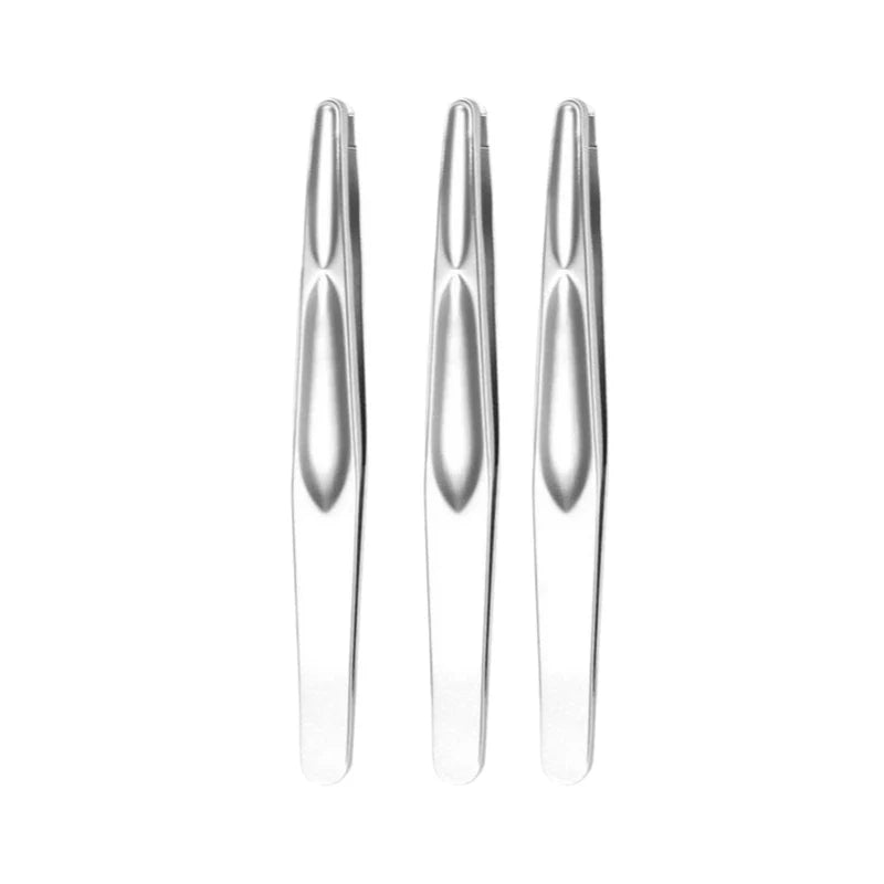Stainless Steel Round Head Tweezers Eyebrow Tweezers Hair Removal Tweezers Suitable for Men and Woman Gifts LadyShow.Store