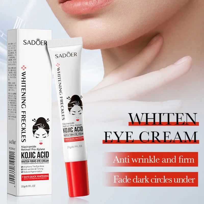 SADOER Kojic Acid Retinol Eye Cream Anti Dark Circles Remove Eye Bags Moisturizing Firming Beauty Eyes Skin Care Products Tri Light Beauty