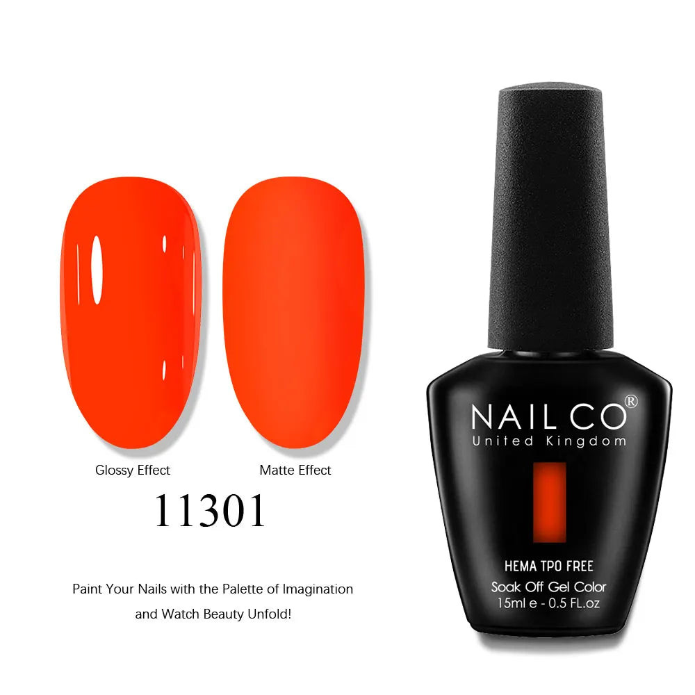 NAILCO 15ml Nails Art Gel Lack Polish Summer Hybrid Nail Varnish Manicure UV Top Coat Base HEMA TPO FREE Esmalte Nail Gel Polish Tri Light Beauty