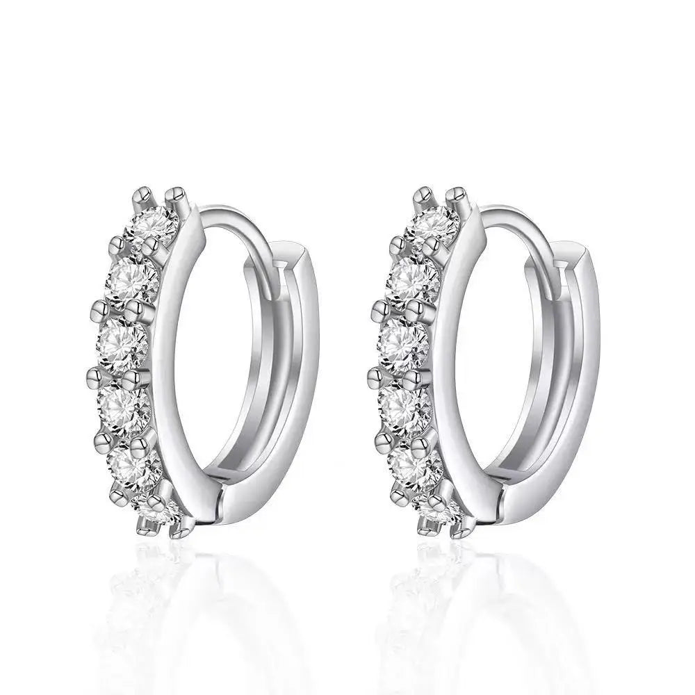 2026 Autumn Winter Fast Ship Newest Luxury Romantic Women Jewelry  Plated Rhinestone Crystal Hoop Earrings For Women Wholesale Pi-Mart