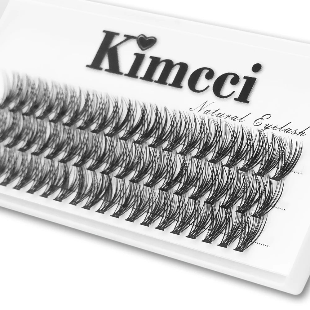 Kimcci 60knots/Case Natural False Eyelash Extension Makeup 30P Mink Individual Faux Eye Lashes Professional Fake Grafting Cilias Pi-Mart