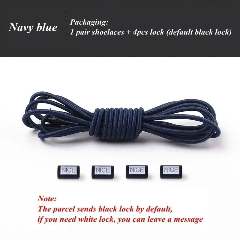 Fashion No Tie Shoelaces Elastic Laces Sneakers Flat Shoe Laces Without Ties Kids Adult Quick Shoelace One Size Fits All Shoes Pi-Mart