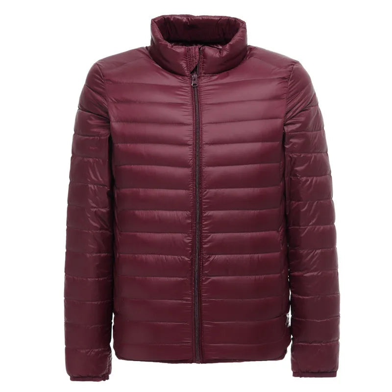 Men's Lightweight Water-Resistant Packable Puffer Jacket 2023 New Arrivals Autumn Winter Male Fashion Stand Collar Down Coats Pi-Mart