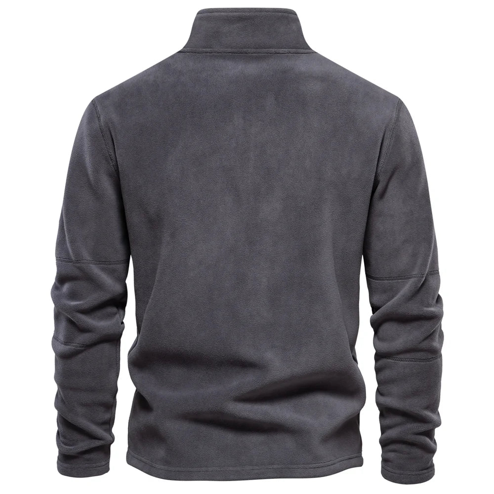 AIOPESON Brand Quality Thicken Warm Fleece Jacket for Men Zipper Neck Pullover Men's Sweatshirt Soft Shell Mens Jacket Pi-Mart