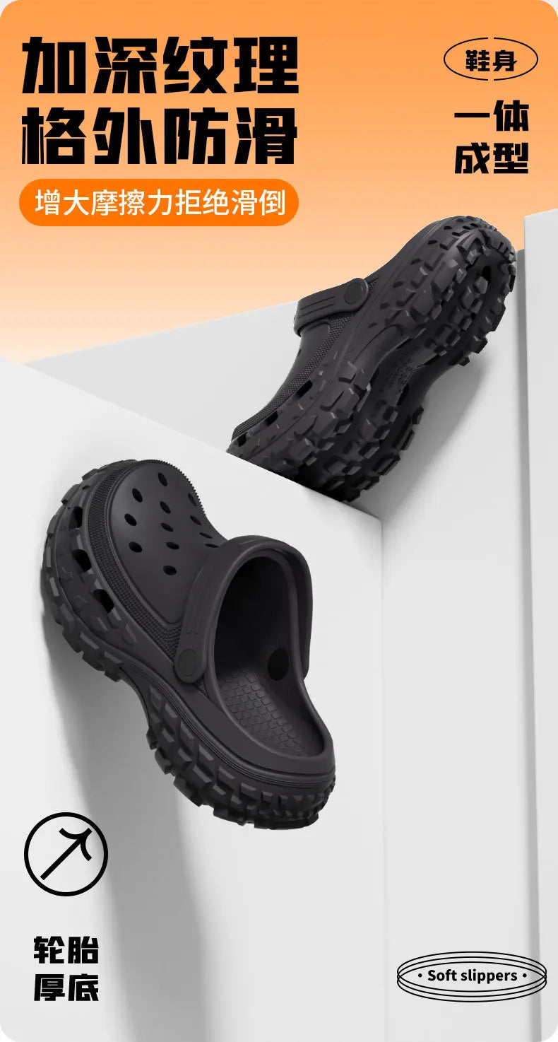 Summer Women Platform Sandals 2026 Closed Toe Non-Slip Beach Sandals Lightweight Soft Bottom for Home Comfortable Sandalias Pi-Mart